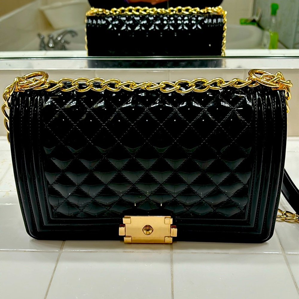 Jelly Shoulder Long strap Bag Quilted Boy Flap Style